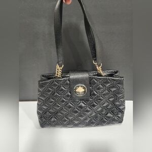Kate Spade New York Astor Court Elena Quilted Black Leather Shoulder Bag Design